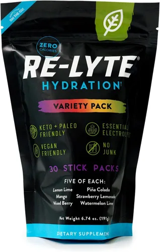 REDMOND Re-Lyte - Mezcla de polvo de electrolitos para hidratación, paquete surtido, 30 sobres de stick