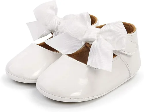 Miniatura 7 de Babelvit Zapatos de vestir de princesa de alta calidad con lazo Mary Jane, zapatos de vestir de princesa con suela de goma, piel sintética