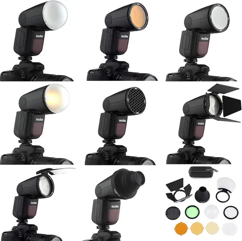 Miniatura 2 de Godox AK-R1 Kit de accesorios para Godox V1 V1Pro V100 AD100 Pro AD100ProII Flash de cabeza redonda, combina con cabezal flash H200R para AD200