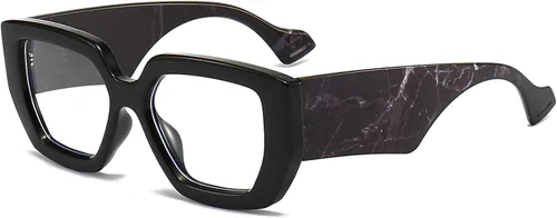 Miniatura 17 de AIEYEZO Gafas de luz azul con marco grueso para hombres y mujeres, gafas cuadradas de moda para computadora, antifatiga ocular y previenen el dolor