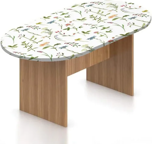 Miniatura 14 de XISUNYA Mantel ajustable ovalado de poliéster con bordes elásticos florales, ramas de pétalos de primavera, estampado de botánica japonesa, se Gris