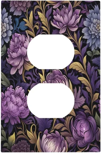 Miniatura 64 de Cubiertas Decorativas para Tomacorrientes Boho Floral Beige Flor y Hoja Botánico 1 Gang Interruptor de Luz Dúplex Placa Cubierta Placas de Boho
