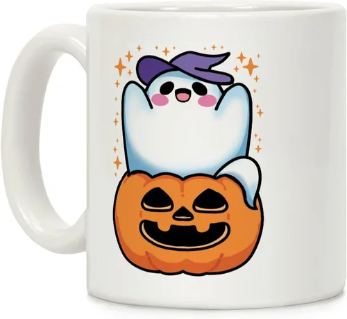 Miniatura 93 de LookHUMAN Taza de Café de Halloween – Halloween Is Meowgical Tazas, Taza de Café Espeluznante Idea de Regalos de Taza, 15 Onzas 10-Blanco