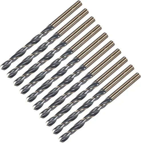 Miniatura 7 de uxcell Brocas helicoidales de vástago recto, 0.098 in, acero de alta velocidad, 4341 con vástago de 0.098 in, 10 piezas para aleación de acero