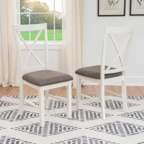 Miniatura 2 de Powell Muebles Jane Side, Silla de comedor blanca antigua