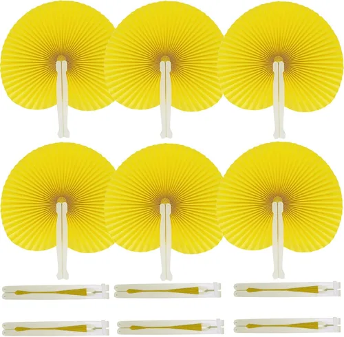 Miniatura 22 de 60 abanicos de papel blanco, abanicos plegables de mano para mujeres, abanicos de mano plegables decorativos de corazón para bodas, novias, Corazón