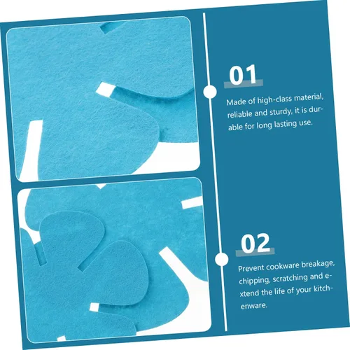 Miniatura 4 de Hemoton Mantel individual resistente al calor, no tejido, protector de ollas de 12 pulgadas para apilar utensilios de cocina y prevención de arañazos