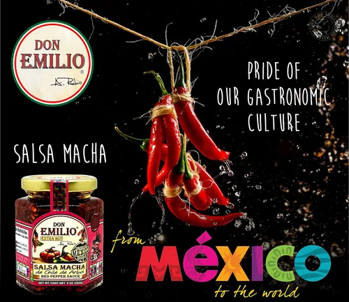 Miniatura 3 de Don Emilio Hot Chili Arbol Salsa Macha - Tarro prémium de 9 onzas Topping gourmet mexicano artesanal, aceite de chile de pimiento rojo crujiente