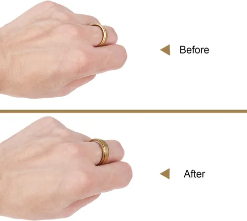 Miniatura 5 de Feramox Ajustador de tamaño de anillo para anillos sueltos, 48 unidades, anillos anchos invisibles y transparentes
