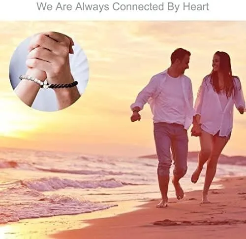 Miniatura 7 de Pulsera a juego para parejas amistad cumpleaños a larga distancia pulseras de promesa de meñique regalo para él ella lindo regalo único de joyería