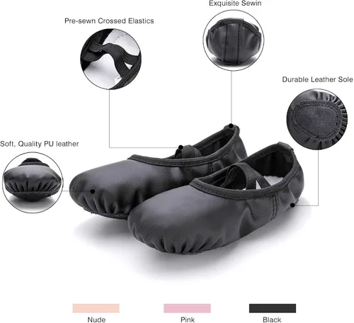 Miniatura 6 de RoseMoli - Zapatos de ballet para bebésniñasadolescentesmujeres, zapatos de yoga de cuerocalzado de ballet para bailar