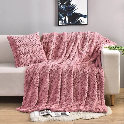 Miniatura 13 de YUSOKI Manta de lujo de piel sintética (sin almohadas) de 2 capas, 3 libras, para todas las edades, decoración del hogar (negro, 50 x 63 pulgadas)