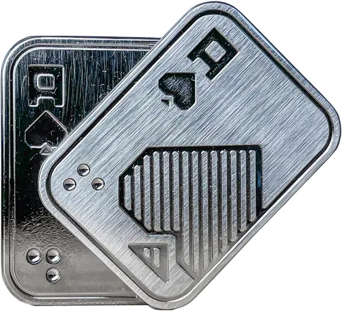 Miniatura 7 de Deslizador de póquer de metal de descompresión, gira manualmente juguetes de descompresión de oficina para adultos para aliviar la presión, juguetes