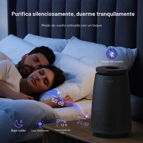 Miniatura 4 de Purificadores de aire para dormitorio del hogar, filtro HEPA 3 en 1 para mascotas, caspa, polvo, polen, humo, olores, limpiador de aire silencioso