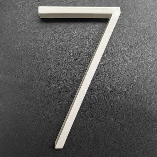Miniatura 19 de Placa flotante 3D para casa, números de 5 pulgadas, color blanco, moderna, dirección, dirección del hogar, aleación de zinc, montaje con tornillo