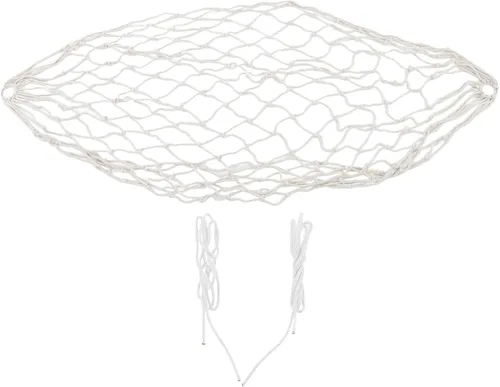 Miniatura 6 de Hamaca de cuerda de algodón tejida a mano con capacidad de 264.6 libras, hamaca portátil de malla de cuerda de algodón para patio interior al aire