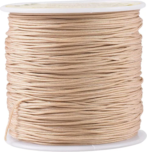 Miniatura 34 de KONMAY 1 rollo de cuerda de nailon para hacer pulseras de 150 yardas, trenzado de nailon Shamballa Macramé/cordón de cuentas de 0.4mm, cordón