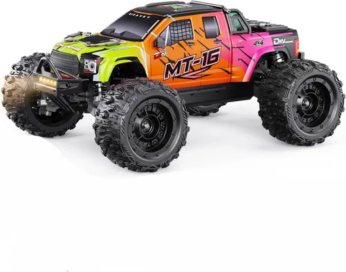 Miniatura 11 de 1/16 80km/h Camión RC sin escobillas 4WD, Coches de control remoto todo terreno actualizables con batería 3S, Camión RC todoterreno rápido Rojo