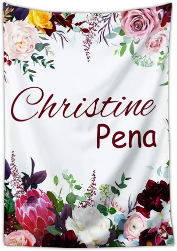 Miniatura 10 de Manta de bebé personalizada con nombre para niñas, mantas con nombre de bebé floral personalizadas para bebés, recién nacidos