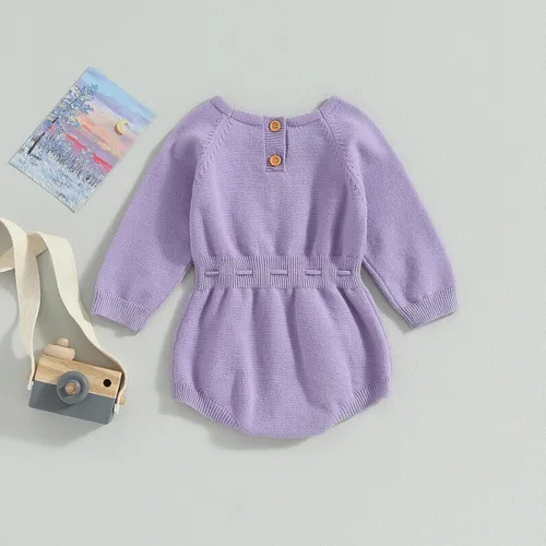 Miniatura 11 de ZAXARRA Suéter de bebé niña mameluco suéter de punto bordado flor sudadera mameluco ropa de otoño infantil