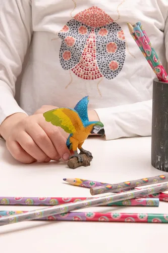 Miniatura 2 de Papo - Figura de loro guacamayo azul - 3 años + 2-Multicolor