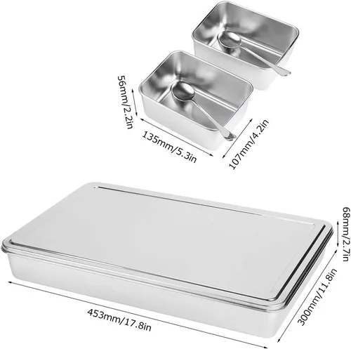 Miniatura 3 de Juego de recipientes para condimentos, 8 rejillas, acero inoxidable, sal y azúcar, organizador de almacenamiento, utensilios de cocina