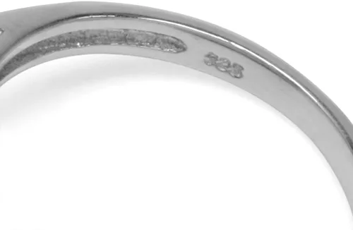 Miniatura 4 de Silvershake Anillo de plata de ley 925 chapado en oro blanco octágono de 1,23 quilates con topacio azul y amatista