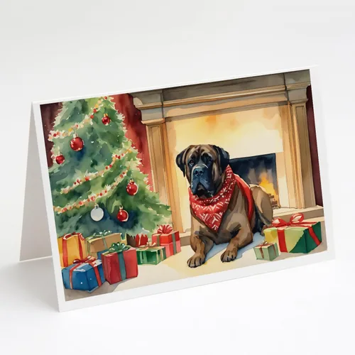 Miniatura 5 de Caroline's Treasures DAC2753GCA7P Paquete de 8 tarjetas de felicitación navideña acogedora de Husky siberiano Tarjetas en blanco con sobres