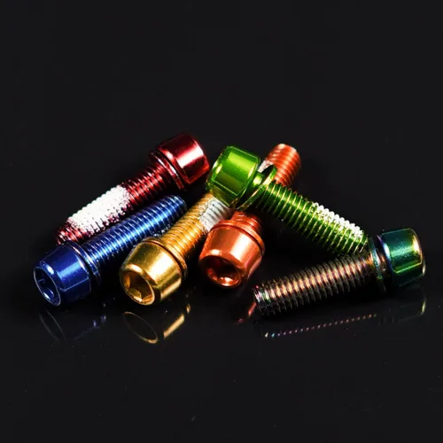 Miniatura 4 de CNC Pernos de vástago de bicicleta, pernos de vástago para BMX/MTB/bicicleta de carretera con arandelas (rojo/azul/naranja/verde/arcoíris)