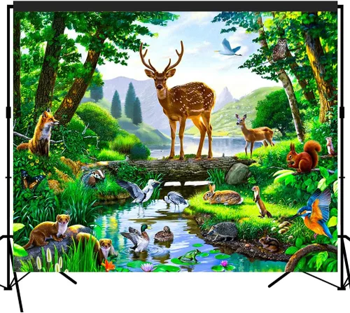 Miniatura 9 de Fondo Escénico de Animales Polares Grande Banner Estudio Fotografía Fondo de cabina de fotos 7x6feet #2190