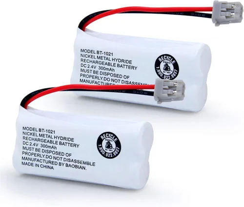 BT-1021 BBTG0798001 Reemplazo de batería recargable compatible con teléfonos inalámbricos Uniden modelo BT1021 BT-1008 BT-1016 2.4V Ni-MH 2 unidades