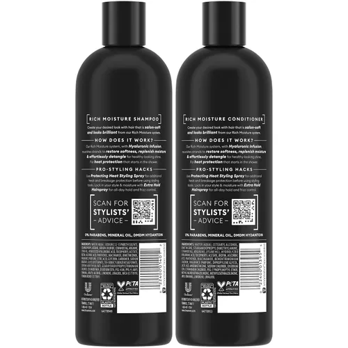 Miniatura 2 de TRESemmé Juego de champú y acondicionador, rica humedad con ácido hialurónico, productos para el cabello enriquecido con vitaminas para cabello