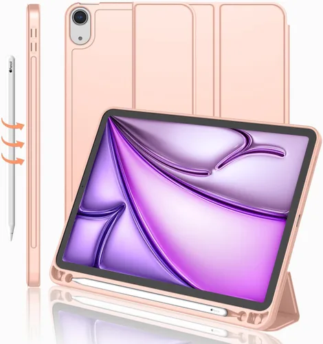 Miniatura 24 de iMieet Funda para iPad Air de 11 pulgadas M3 (2025) / M2 (2024), iPad Air de 5ª/4ª generación 2022/2020 de 10.9 pulgadas con soporte para lápices