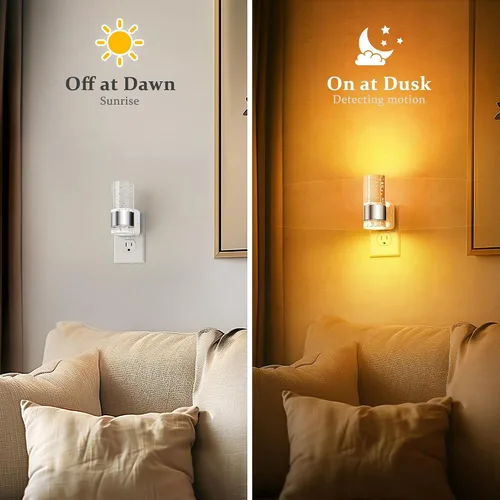 Miniatura 3 de JandCase Luz nocturna, luces nocturnas automáticas enchufables a la pared, luz nocturna LED regulable con brillo ajustable, luces nocturnas