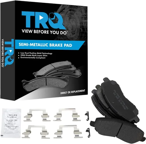 Miniatura 200 de TRQ Pastillas de freno delanteras semi metálicas compatibles con Ford Expedition 2018-2021 F-150 2018-2020 Lincoln Navigator 2018-2022