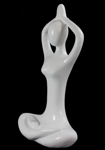 Miniatura 2 de Seraphic Estatua de postura de montaña de yoga, regalos de escultura para mujeres, decoración del hogar o habitación, estatuas/figuras de manos