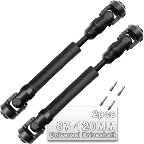 2 piezas de 3.425-4.724 in de eje de transmisión universal RC actualizaciones para 1/10 SCX10 SCX10-II D90 Gen7 /Pro Rc 4WD GEN8 RC Crawler, piezas