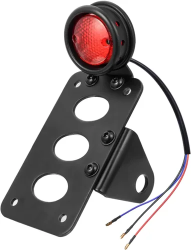 Miniatura 10 de Amazicha Luz de freno trasera LED para motocicleta de 3/4 pulgadas con soporte, IP67 impermeable para placa de matrícula de montaje lateral