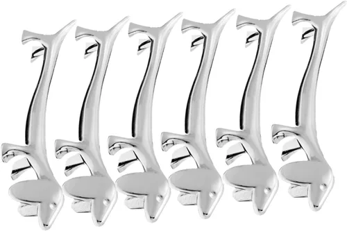 Miniatura 9 de HEMOTON Palillos para perros, 6 piezas, soporte de palillos de metal, soporte para palillos con forma de perro, soporte para cuchara, tenedor