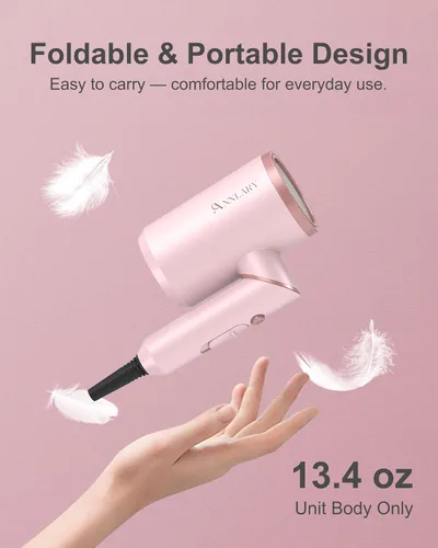 Miniatura 5 de ANNLARY Secador de pelo con peine Secador de pelo de 1800 W con difusor para cabello rizado Secador de pelo iónico de plasma para control