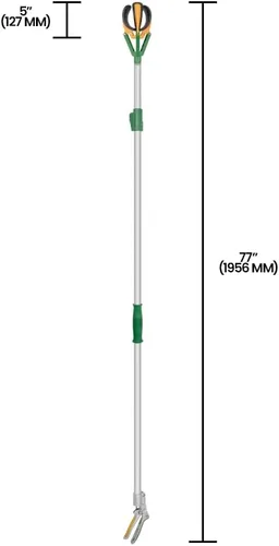 Miniatura 5 de Zenport ZL6146B Cosechadora y recogedora telescópica de frutas de largo alcance, extensión de 10 pies, gris