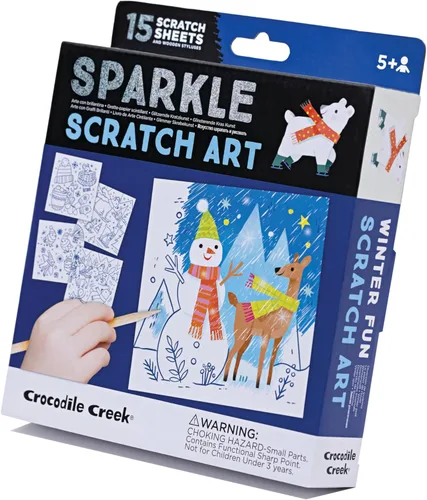 Miniatura 7 de Crocodile Creek Mix & Match Scratch Art - Libro para colorear – Edición Animal Adventure para niños a partir de 5 años 20 páginas para raspar + 20