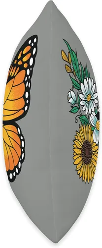 Miniatura 2 de Smarty Pants Designs Almohada floral con diseño de mariposas, 16 x 16 pulgadas, multicolor