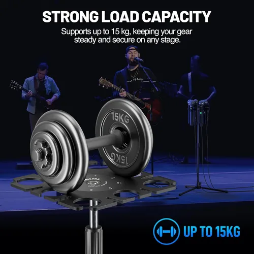 Miniatura 8 de Phenyx Pro Sistema de micrófono inalámbrico PTU-5200-2H2B incluido con soporte de micrófono múltiple de 8 ranuras MA-H1