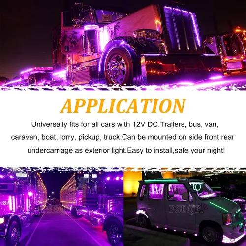 Miniatura 3 de PSEQT Luces LED de marcador de remolque de 3/4 pulgadas, indicadores de holgura lateral, luz trasera, impermeable, para remolque, camión, automóvil