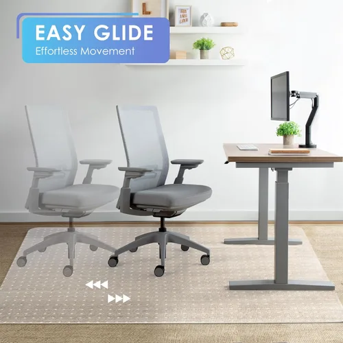 Miniatura 3 de Vicwe Tapete grande para silla de oficina para suelos alfombrados, 60 x 48 pulgadas, alfombrillas rectangulares para sillas de escritorio