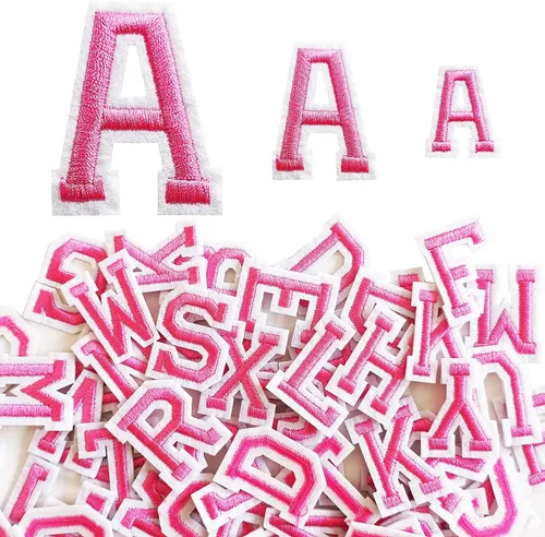 Miniatura 7 de Parches de letras para planchar de 1.3 pulgadas, 78 piezas, parches bordados del alfabeto A-Z para ropa, chaquetas, sombreros, mochilas, jeans