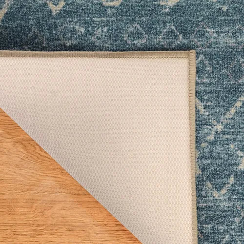 Miniatura 4 de Antep Rugs - Alfombras antideslizantes de 2 x 7 pies (antideslizante) con parte trasera de goma, de estilo antiguo, bohemio, marroquí y con pelo Azul