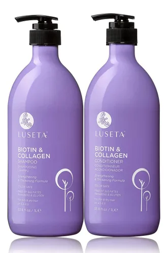 Miniatura 26 de Luseta - Champú y acondicionador de queratina para cabello teñido dañado y seco, tratamiento capilar de queratina para suavizar, nutrir