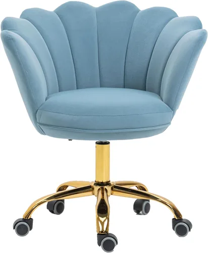 Miniatura 11 de Silla moderna de oficina en casa, silla de escritorio con ruedas, silla giratoria de tocador, silla de maquillaje, sillas de altura ajustable